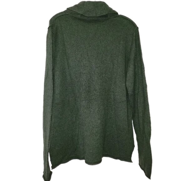 Women's Gap Green Knit Shawl Collar Sweater Size Large - Picture 2 of 11
